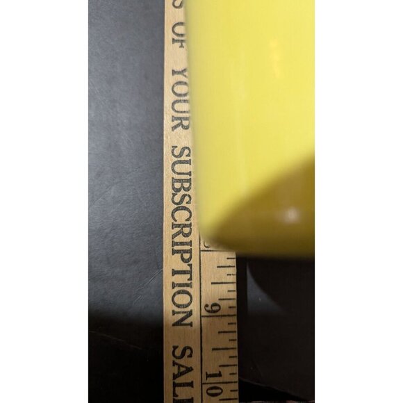 Milk Can Yellow Enamel Vase With Handles Farmhouse rustic cottage  country  8" - Picture 7 of 7